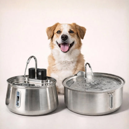 Oneisall Stainless Steel Pet Water Fountain